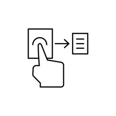 Chat free, finger, touch, conversation icon. Element of corruption icon. Thin line icon on white background