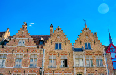 Fototapeta premium A view of the streets and architecture of Bruges (Brugge), Belgium.