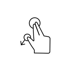 Push, touch, finger icon. Element of corruption icon. Thin line icon on white background