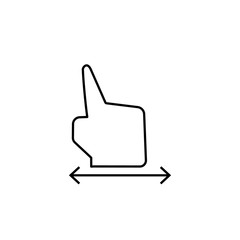 Touch, finger, hand icon. Element of corruption icon. Thin line icon on white background