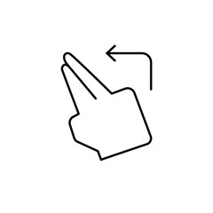 Swipe, touch, finger icon. Element of corruption icon. Thin line icon on white background