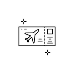Boarding pass, airport icon. Element of airport line color icon