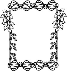 Seamless pattern with decorative of flower frame, isolated on white background. Vector