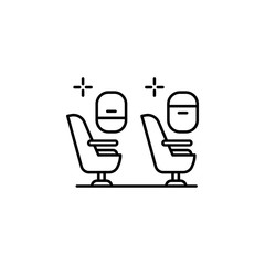 Business class chair, airport icon. Element of airport line color icon