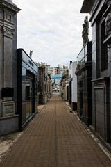 A corridor from Recoleta Cemetery, Buenos Aires, Argentina