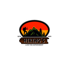 Hiking Outdoor Adventure Logo