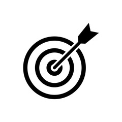 Target  With Arrow icon vector symbol illustration
