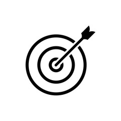 Target  With Arrow icon vector symbol illustration