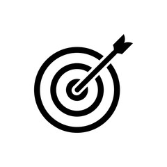 Target  With Arrow icon vector symbol illustration