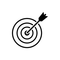Target  With Arrow icon vector symbol illustration