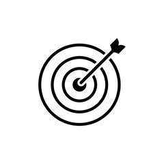 Target  With Arrow icon vector symbol illustration