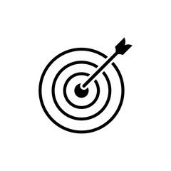 Target  With Arrow icon vector symbol illustration