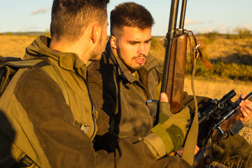 Hunters with shotgun gun on hunt. Hunter Safety Education Course. Most realistic hunting game ever...