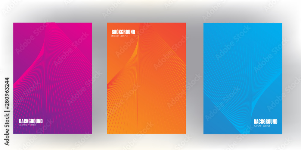 Sticker bright gradient abstract pattern background cover design with trendy vibrant and vivid color templat