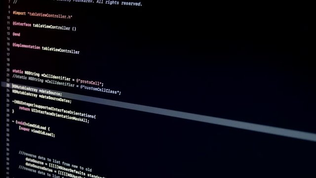 Code 2.14 Scrolling Modern Objective-c iOS Code By Developer in Xcode