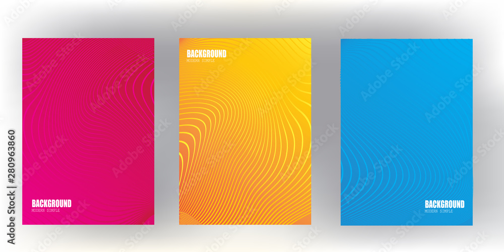 Poster bright gradient abstract pattern background cover design with trendy vibrant and vivid color templat