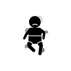 Baby, cramp, seizure icon. Element of baby icon