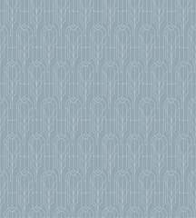 Seamless art deco vintage blue pattern