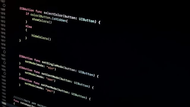 Code 2.12 Scrolling Modern Swift iOS Code By Developer in Xcode
