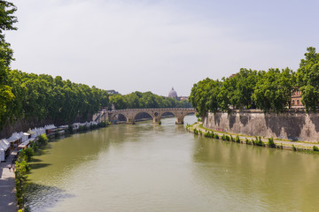 Fototapeta premium tiber river Rome 
