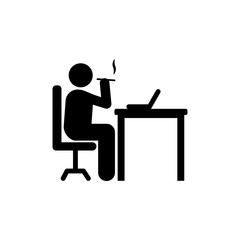 Businessman, office, smoke, workplace icon. Element of businessman pictogram icon. Premium quality graphic design icon. Signs and symbols collection icon