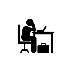 Businessman, tired, office icon. Element of businessman pictogram icon. Premium quality graphic design icon. Signs and symbols collection icon
