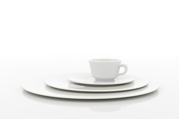 Coffee cup design. 3D rendering.