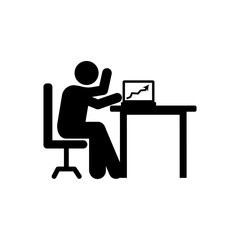 Fototapeta premium Businessman, show, training icon. Element of businessman pictogram icon. Premium quality graphic design icon. Signs and symbols collection icon