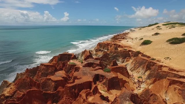 Morro Branco Beach Cliffs - Cear&aacute; - Brazil 