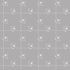 Funny and cute dog seamless pattern,