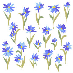 Flower vector illustration material abstract beautifully