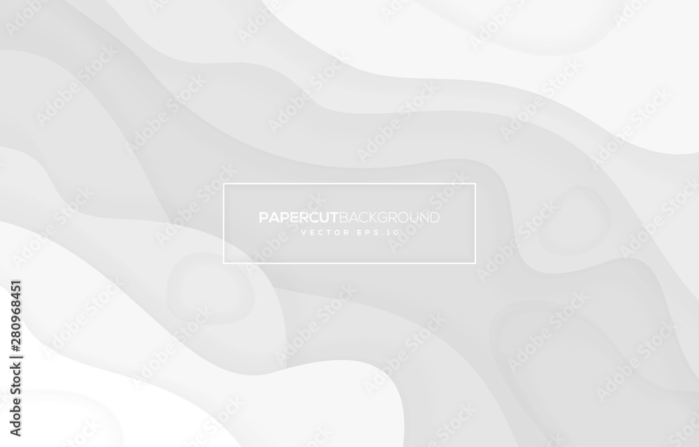Poster abstract white background with smooth wave and futuristic concept use for web banner and cover desig