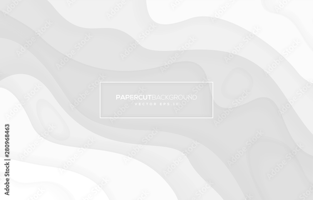 Poster abstract white background with smooth wave and futuristic concept use for web banner and cover desig