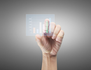 Hand touching  ,Closeup of  hand pointing