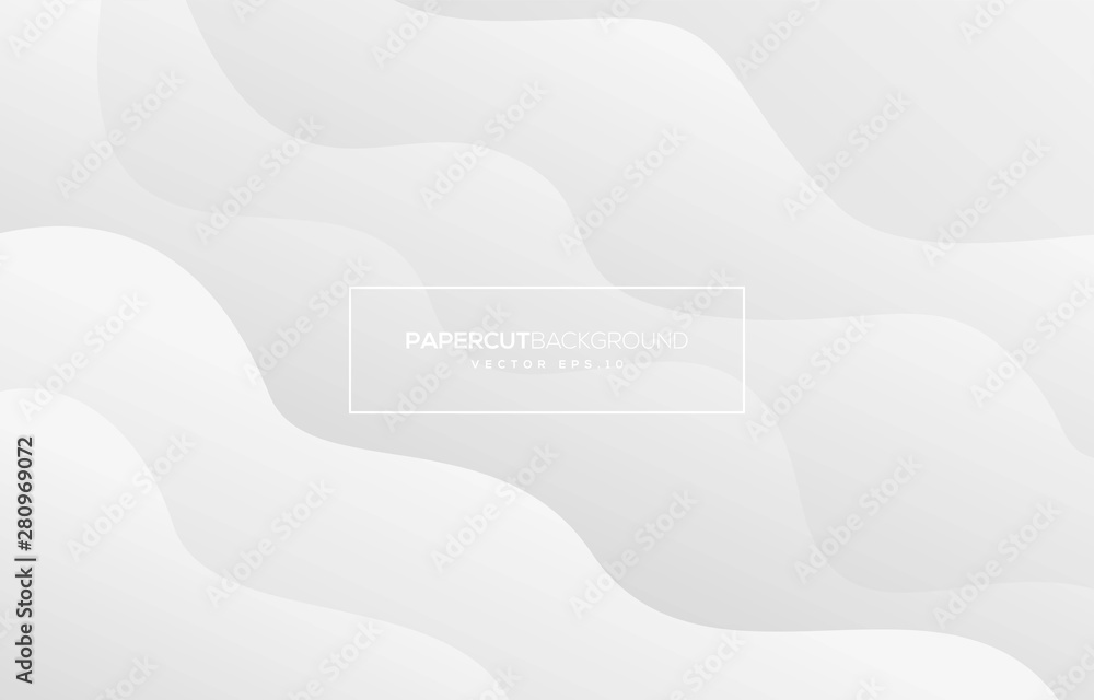 Poster abstract white background with smooth wave and futuristic concept use for web banner and cover desig