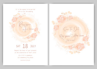 Wedding invite, invitation, save the date card design with elegant lavender  garden  anemone.