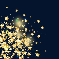 Star falling confetti background.