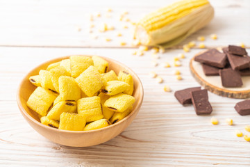 corn snack with chocolate