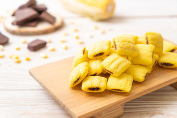 corn snack with chocolate