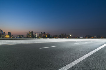 empty city road at night