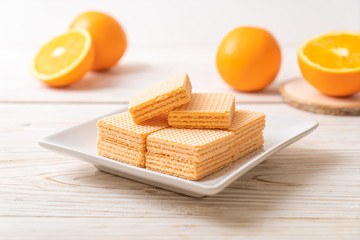 wafer with orange cream