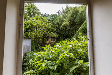 Abandoned house in the forest on Ma Wan Island, Hong Kong