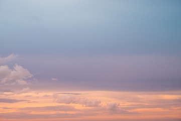 Naklejka na ściany i meble Sea and beautiful twilight cloudscape.