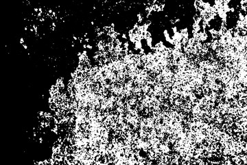 Grunge black texture on white background (Vector). Use for decoration, aging or old layer