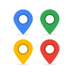 colorful of location pin icon illustration vector