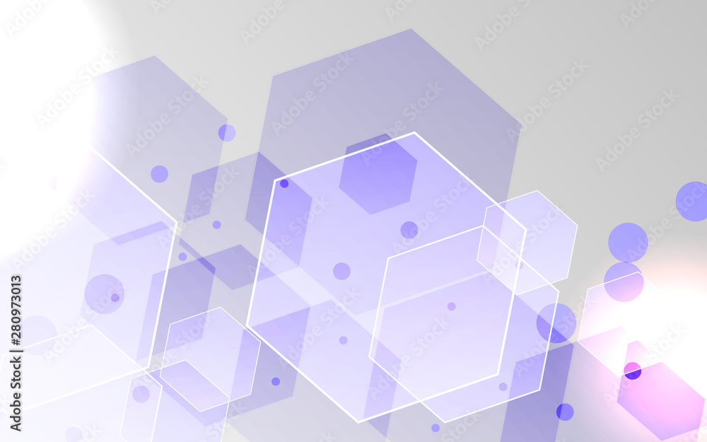 Poster abstract technology background with hexagon texture blue and white composition a combination with do