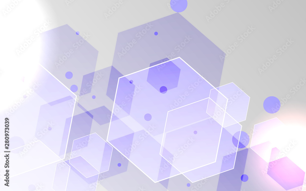 Poster abstract technology background with hexagon texture blue and white composition a combination with do
