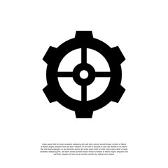 Gear Mechanic Silhouette icon Vector