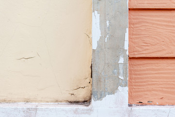 Old concrete wall has been used for a long time