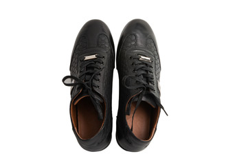 leather men's shoes isolated